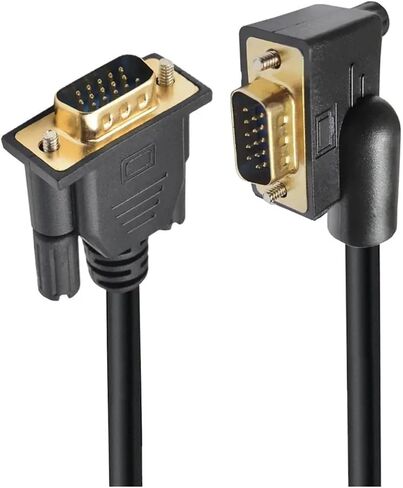 Cable Male to Male Female Extension Cable 90 Degree Up Down Left Right Angled Cord 0.5M 1M 1080P Full HD Computer Monitor TV(VGA M-F Up Angled,1.5m) in Saudi Arabia
