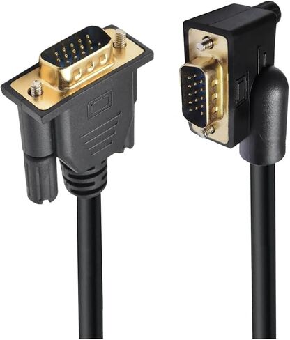 Cable Male to Male Female Extension Cable 90 Degree Up Down Left Right Angled Cord 0.5M 1M 1080P Full HD Computer Monitor TV(VGA M-F Up Angled,1.5m) in Saudi Arabia