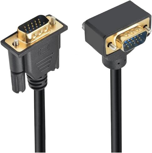 Cable Male to Male Female Extension Cable 90 Degree Up Down Left Right Angled Cord 0.5M 1M 1080P Full HD Computer Monitor TV(VGA M-F Up Angled,1.5m) in Saudi Arabia