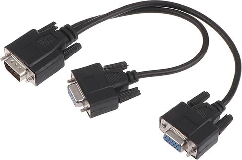 15Pin Male to 2 Svga Female Adapter Splitter Video Monitor Cable in Saudi Arabia