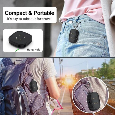 USB C Charger Adapter for Fitbit Versa 3/Versa 4/Sense/Sense 2/, Portable USB C Charging Dock for Travel Compatible with Fitbit Sense 1/2, Versa 3/4 Smartwatch Accessory in Saudi Arabia