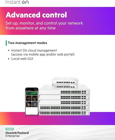 HPE Networking Instant On Switch Series 1930 24-Port Gb Smart-Managed Layer 2+ Ethernet Switch | 24x 1G | 4X SFP+ | UK Cord (JL682A#Acc) in Saudi Arabia