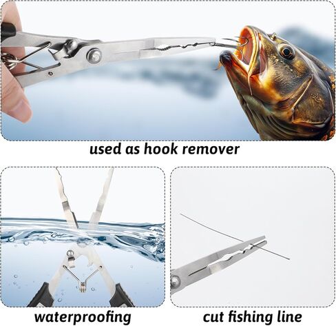 8.26 بوصة الصيد كماشة الصيد المياه المالحة ، ومزيل خطاف الصيد ، والأسماك الفولاذ المقاوم للصدأ مع الحبل وحقيبة التخزين للمياه المالحة in Kuwait