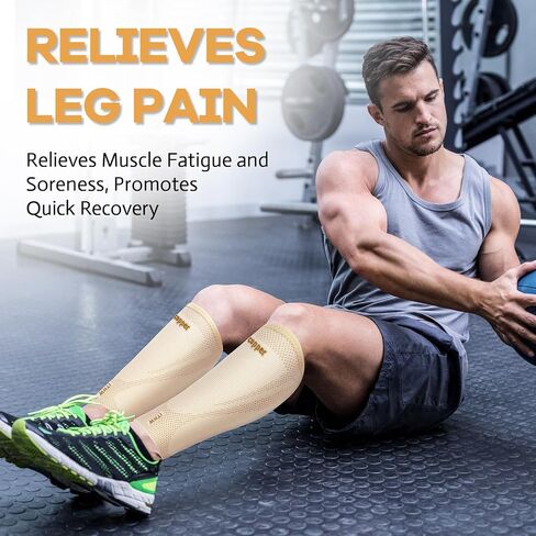 Copper Calf Compression Sleeves for Men Women, Shin Splint Relief, Grip in Saudi Arabia