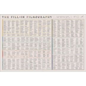 Pop Chart | The Fill-In Filmography Poster | 36" x 24" Large Art Print | Gigantic Bucket List of 1500 Must-See Movies To Watch and Rate | 100% Made in the USA