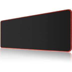Large Gaming Mouse Pad, Mouse Pad,Extended Mousepad XL with Stitched Edge for Computer Keyboard,Washable Mouse Mat for Office,Home,Computer,Red-Black