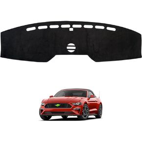 Cartist Dashboard Cover Mat for 2015-2020 2021 2022 Ford Mustang Accessories Dash Cover Flannel Dash Mat Sunshade Glare UV Rays Protector (Not Fit Mach-e)