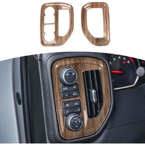 RT-TCZ for Silverado Air AC Vents Trim Cover for Chevy Silverado GMC Sierra 2019-2022 Carbon Fiber Interior Accessories 2pcs