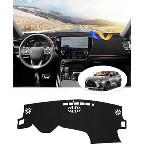 Cartist Dash Cover Custom Fit for Lexus NX NX 250/NX350/NX 350h/NX 450h+ 2022 2023 2024 Accessories Dashboard Cover Mat Non-Slip Pad Carpet Anti-Glare (NO HUD)