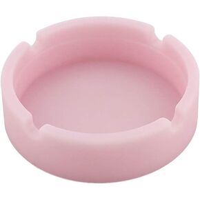 Silicone Ashtray Glow in The Dark Cigar Ashtray Unbreakable Heat Resistant (Pink)