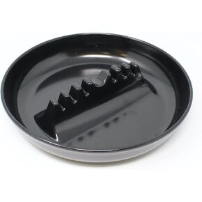 symak Restaurant Style Large Round Melamine Cigarette Cigar Ashtray - Tabletop Black