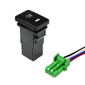 Factory Style 4-Pole 12V Push Button Switch for Toyota w/LED Background Indicator Lights Compatible with Fog Lights, DRL, LED Light Bar, etc
