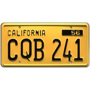 Celebrity Machines Christine | CQB 241 | Metal Stamped License Plate