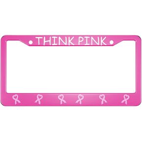 HOSNYE Animal Dog Paw License Plate Frame Puppy'S Red Paw Metal License Plate Cover Front Plates Frames Car Tag Frame for Women Men US Vehicles Standard