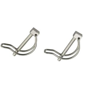 Pair of Stainless Steel 316 Quick Lock Release Trailer Towing Coupler Safety Pin Dia 4.5MM(3/16in)Cotter pins Bicycle Stroller Cargo Boat Stage Leg Hitch Hook Clip (2)
