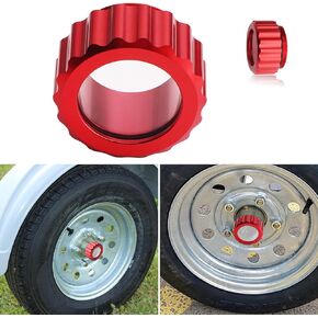 Upgraded Oil Bath Hub Cap for EZ-Loader Boat Trailer, CNC Aluminum Oil Filler Caps W/O-Ring Fit 10" 5 Lug Hub and Drum, Anti-rust Durable Trailer Hub Cover EZ Loader Parts (250-034388) (Black)
