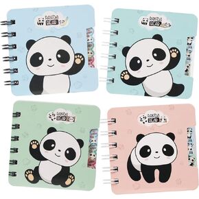 Cat Party Favors,Small Spiral Pocket Notebooks for Kids Girls,Mini Cute lined Journal Notepad,4 Pack Little Note Pads Books