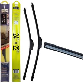 Silica View - (26"+19") Silicone Automotive Replacement Windshield Wiper Blades for my car, Grey Silicone Rubber, 5x Last Longer, J/U Type Hook Vehicle Specific Fitment