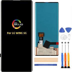 for LG Wing 5G F100 Screen Replacement Touch Screen Digitizer for LG LMF100N LM-F100N LM-F100V LM-F100 6.8 inch LCD Display Full Assembly Repair Kits,with Tools