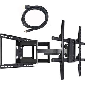 VideoSecu 24 inch Extension Full Motion Swivel Articulating TV Wall Mount Bracket for Most 40"-90" LED LCD OLED UHD Plasma Flat Screen TV with VESA 684x400,600x400,400x400,200x200mm MW480B BCL