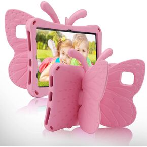 iPad Mini 6 5 Tablet Case Kids,iPad Mini 6 8.3 Butterfly Case with Kickstand Light EVA Full Boby Drop Protective Rugged Shockproof Kid-Proof iPad Mini Kid Tablet Case for Girl Kid Gift (Blue) in Kuwait