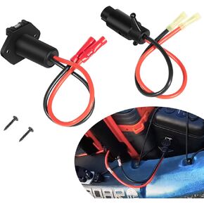 14365-6&14366-6 Heavy Duty Trolling Motor Connector, Male & Female Trolling Motor Connector, 12 Volt/8 Gauge/2 Wire, Replacement Part No. 14365-6 & 14366-6