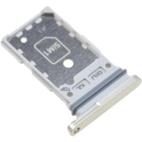 Dual SIM Card Tray for Samsung Galaxy S21 FE 5G SM-G990B SIM Card Holder for SM-G990B SIM Card Slot Replacement for SM-G990U SM-G990U1 Silver