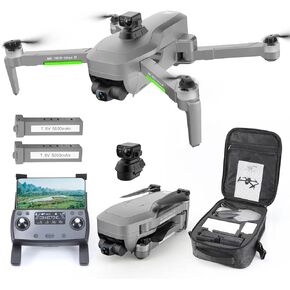 193MAX2 طائرات بدون طيار ثلاثية المحاور مع كاميرا للبالغين 4K، بطاريتين وقت طيران 66 دقيقة، نقل نطاق 13000 قدم، تجنب العوائق، طائرة بدون طيار GPS مع محركات بدون فرش، 4K/30FPS، العودة التلقائية إلى المنزل in Kuwait