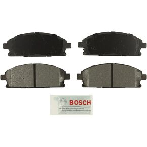 مجموعة وسادات فرامل قرصية شبه معدنية زرقاء من BOSCH BE855 - متوافقة مع Select Acura MDX؛ إنفينيتي Q45، QX4؛ نيسان باثفايندر، كويست؛ أمام in Kuwait