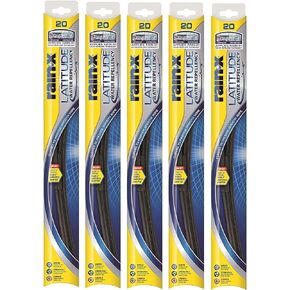 Rain-X 5079277-2-5PK Latitude 2-IN-1 Water Repellency Wiper Blade, 20" (Pack of 5)