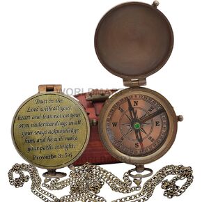 Proverbs 3: 5-6 Customized Compass Trust in The Lord, Jeremiah 29 11 Compass, Baptism Gifts, Best Easter, Birthday, Mothers Day, Fathers Day, Graduation Gift, Wedding Gifts