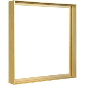 Floating Frame for 30x40 Stretched Canvas Paintings, DIY Metal Canvas Frame with 1.5" Deep Floater Frame for Canvas Prints Wall Art/Portrait/Landscape Living Room Bedroom Decor (Walnut)