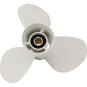 11 3/8x12-G Boat Moto Aluminum Propeller - for Yamaha Outboard Engines 25HP 30HP 40HP 45HP 50HP 55HP 60HP Replace 69W-45952-00-00 6H5-45952-00-00,13 Spline Tooth - Aluminum Outboard