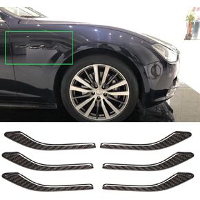 YOCTM Black Carbon Fiber Texture Side Air Vent Fender Cover Trim Sticker Fit for Maserati Ghibli 2014 2015 2016 2017 2018 2019 2020 2021 (6PCS/ Pack)