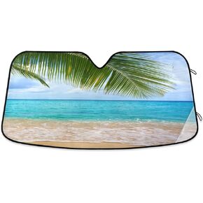 Sun Shade for Car Windshield Daisy Flower Floral Polka Dot Foldable Sun Shield Sun Heat and UV Protection Automotive Interior Sun Protection