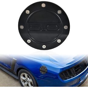 KEWISAUTO Gas Tank Cap Cover for Ford Mustang GT 2015-2020, Fuel Filler Door Cover Fuel Gas Cap for 2015-2020 Ford Mustang GT Exterior Decoration Accessories (Black)