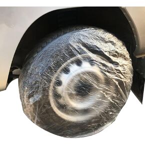 Moyishi 40PCS Car Disposable Plastic Dust-Proof Car Tire Cover Waterproof Protective Wheel Tire Cover