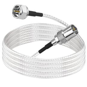 MEIRIYFA 75 Ohm F Type Male to TV Type Pal Female Coaxial Cable RG316 TV Satellite Antenna RF Coax Adapter Cable Cord for HDTV, CATV, Modem, Satellite Receivers (6.6FT)