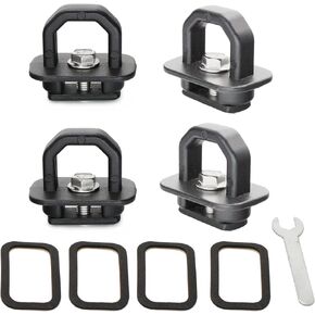 4 Pack Tie Down Anchors Truck Bed Side Wall Hooks for 07-22 Chevy Silverado, 07-21 GMC Sierra,15-22 Chevy Colorado/GMC Canyon, Black