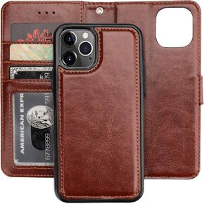 Bocasal iPhone 11 Pro Wallet Case with Card Holder PU Leather Magnetic Detachable Kickstand Shockproof Wrist Strap Removable Flip Cover for iPhone 11 Pro 5.8 inch (Black)