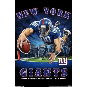 Trends International NFL New York Giants - End Zone 17 Wall Poster, 22.375" x 34", Premium Unframed Version