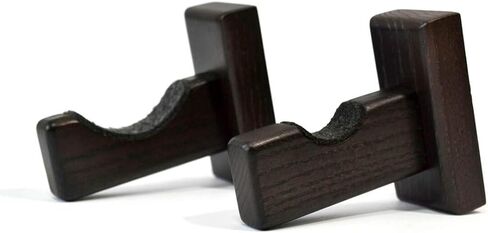 TESLYAR Baseball Softball Bat Rack Wood Felt Liner Wall Mount for Horizontal Display - Solid Ash Tree Hidden Screws Handmade Brown in Kuwait