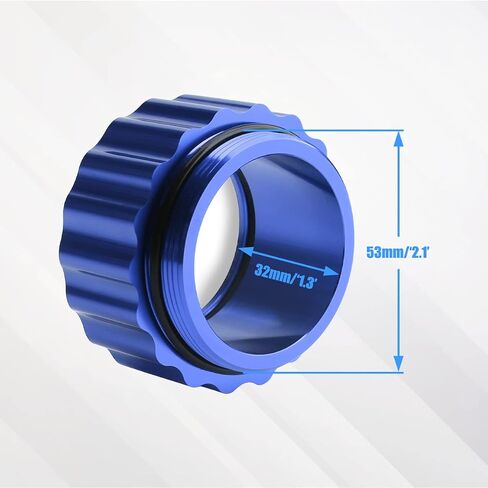غطاء محور حمام زيت مطور لمقطورة القارب EZ-Loader، أغطية حشو زيت الألومنيوم CNC مع حلقة دائرية تناسب 10 بوصة 5 محور وطبل، غطاء محور مقطورة متين مضاد للصدأ أجزاء محمل EZ (250-034388) (أزرق) in Kuwait