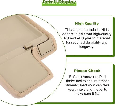 SCITOO Auto Beige Armrest Center Console Cover Replacement fit for 1999-2004 for BMW E46 3 Series in Saudi Arabia