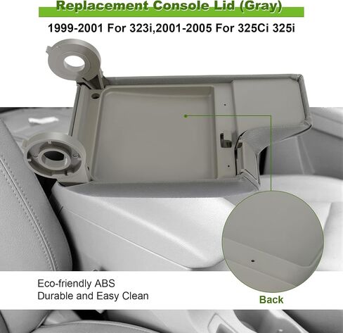 SCITOO Auto Beige Armrest Center Console Cover Replacement fit for 1999-2004 for BMW E46 3 Series in Saudi Arabia