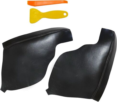 2pcs Door Panel Armrest Replacement Cover Black Leather Compatible with Honda Odyssey 2011 2012 2013 2014 2015 2016 2017 in Kuwait