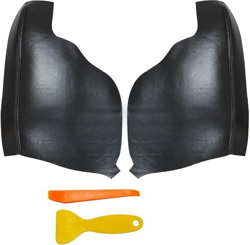 2pcs Door Panel Armrest Replacement Cover Black Leather Compatible with Honda Odyssey 2011 2012 2013 2014 2015 2016 2017 in Kuwait