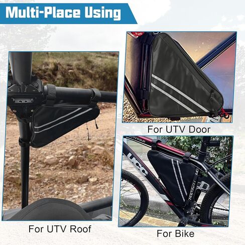 حقيبة تخزين مثلثة من SUNPIT UTV حقيبة تخزين سقفية عالمية متوافقة مع Polaris RZR Ranger Honda Talon Pioneer Kawasaki Mule Teryx All Side by Side(2014-2024)، حقيبة ملحقات UTV قطعة واحدة in Kuwait