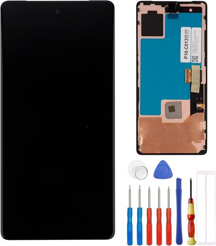 شاشة OLED متوافقة مع Google Pixel 7 Pro GE2AE 6.3 بوصة LCD مجموعة محول رقمي مع الإطار والأدوات (دعم بصمة الإصبع) in Kuwait