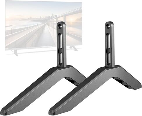 قاعدة حامل للتلفزيون، أرجل تلفزيون على سطح الطاولة لأجهزة تلفزيون Vizio Samsung LG TCL Hisense مع فتحات تثبيت مسافة 2.16 بوصة/5.5 سم أو في حدود 1.77 بوصة/4.5 سم in Kuwait